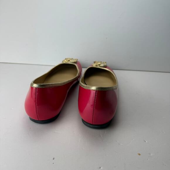 Lilly Pulitzer pinkish coral red ballet flats with elephant  size 9.5 - Picture 5 of 10